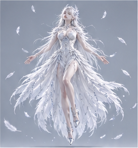 Avian · feather — Floating pose