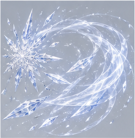 Human · silver regalia — Ice and wind effect
