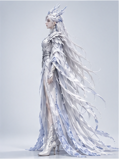 Human · silver regalia — Side view