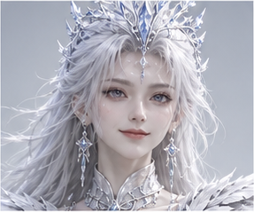 Human · silver regalia — Subtle smile