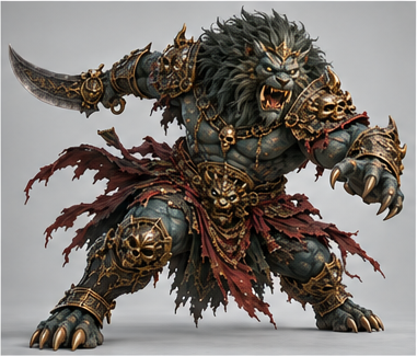 Azure Lion / 青狮精 — Action pose