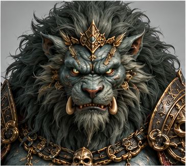 Azure Lion / 青狮精 — Neutral portrait