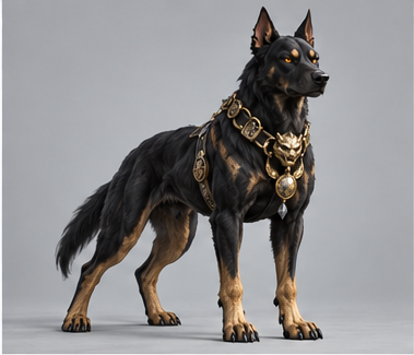 Celestial Hound generated hero study