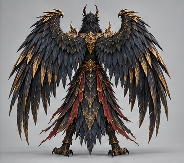 Golden-Winged Peng / 金翅大鹏 — Back view