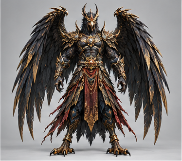 Golden-Winged Peng / 金翅大鹏 — Front view