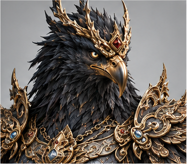 Golden-Winged Peng / 金翅大鹏 — Neutral portrait