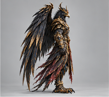 Golden-Winged Peng / 金翅大鹏 — Side view