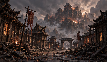Burning Settlement — Alternate angle A