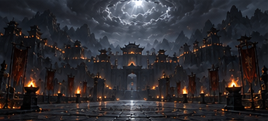 Celestial Battlefield — Night lighting