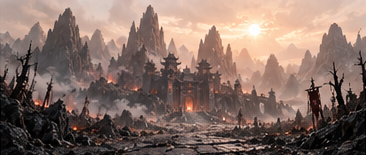 Fortress Approach — Dawn lighting