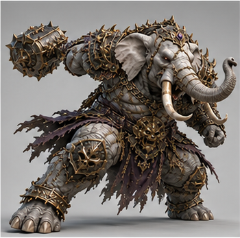 White Elephant / 白象精 — Action pose